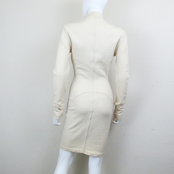 Alaia | Cream Wool Knit Bodycon Vintage Dress XS - Picture 6 of 8